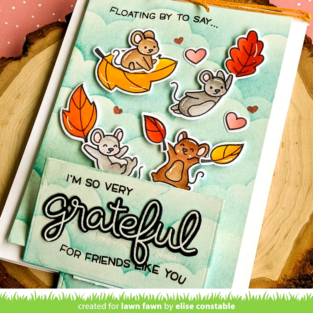 Lawn Fawn Clear Stamp Set Scripty Autumn Sentiments