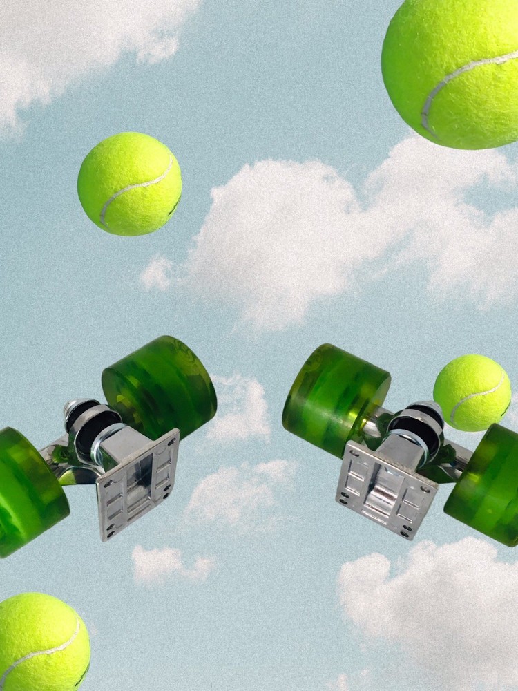 Skateboard Wheels Green Translucent w/Baseplate & Hardware