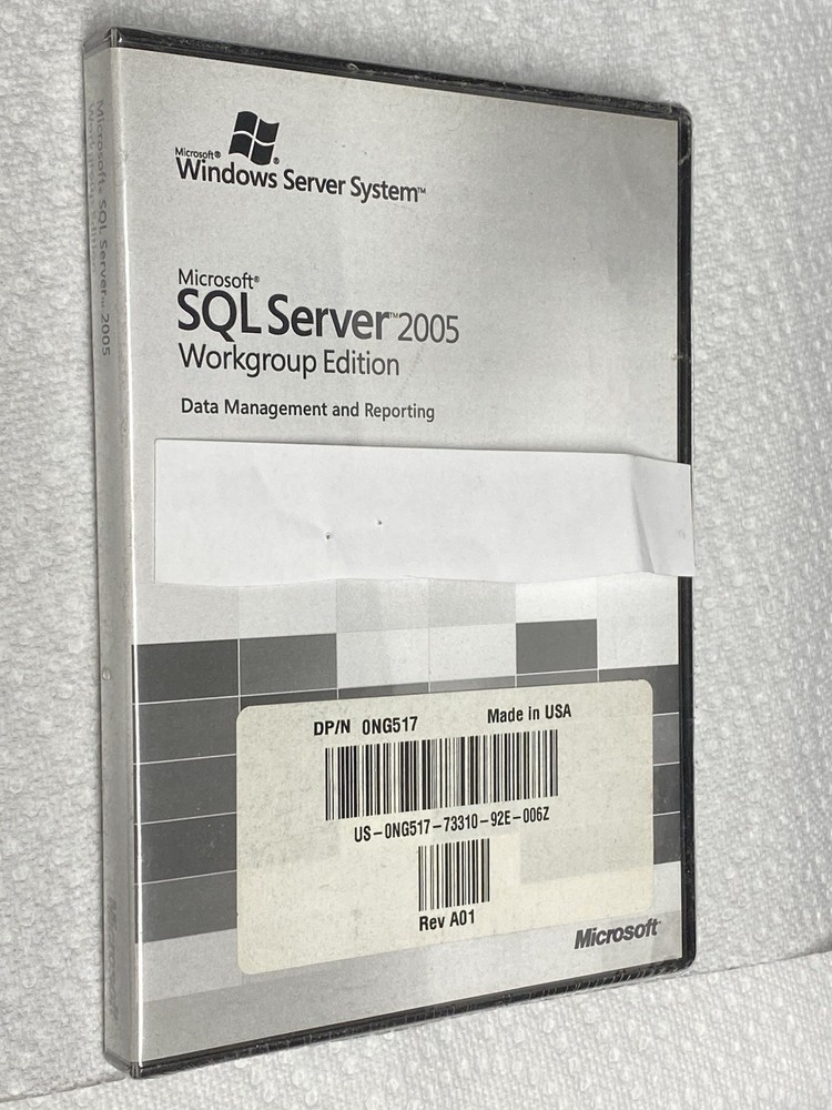 NEW SEALED Microsoft SQL Server 2005 Workgroup Edition Dell With key 006Z
