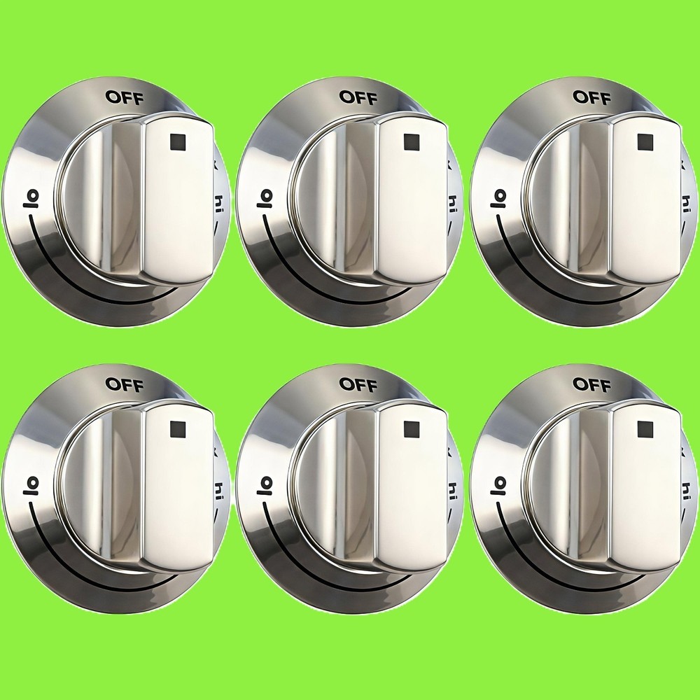 6Pcs 318242275 Burner Control Knob For Electrolux Range/Cooktop  E30DF74TPSA