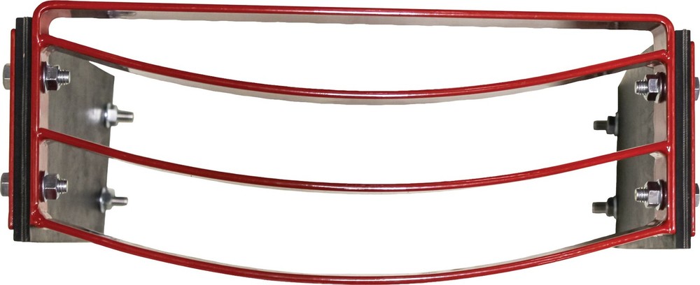 KM Universal Bolt-On Flex Step - Red flexible step for tractors