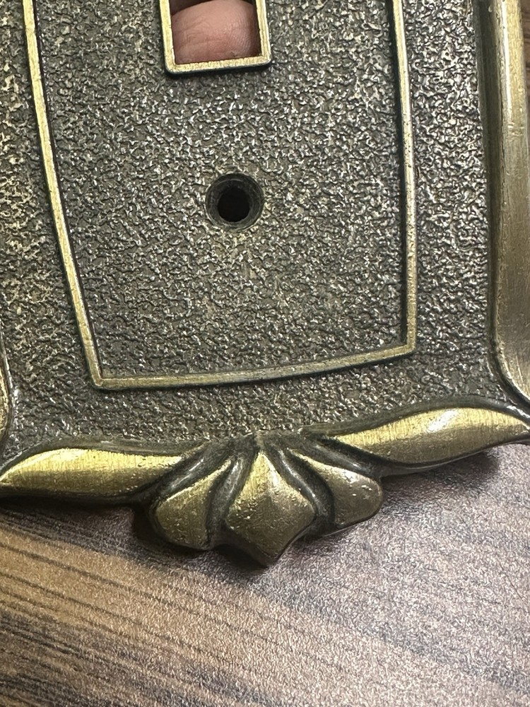 Vintage Donner USA Single Light Switch Cover Brass