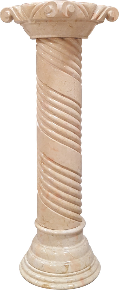 Solid Marble Pedestal Column Spiral 43" Tall. Pickup Only.