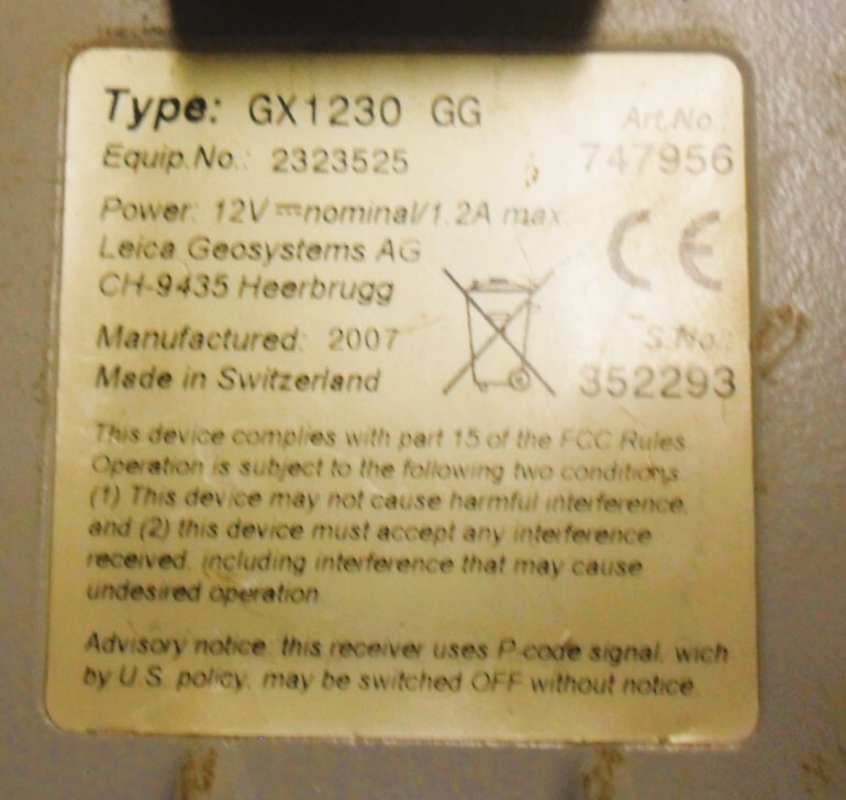 LEICA GX1230 Dual Frequency Receiver Bundle