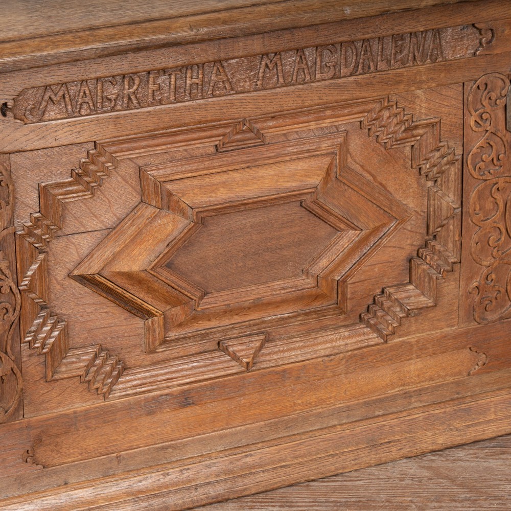 18th Century Oak Trunk or Coffer, Denmark