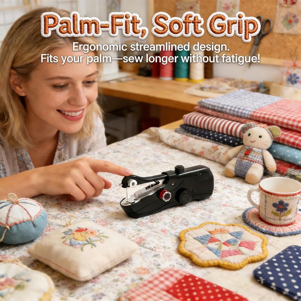Handheld Sewing Machine,Portable Mini Sewing Machine for Beginners with Sewin...