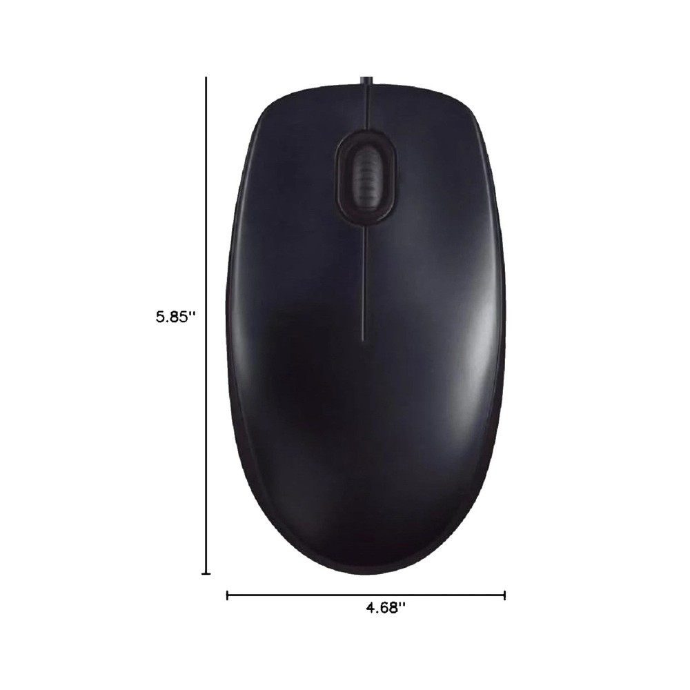 Mouse Wired USB 1000 DPI Optical Tracking Silent Click for Laptop & Desktop