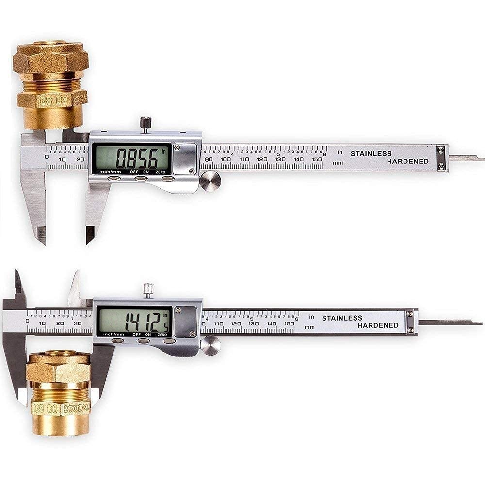 Digital Caliper, Caliper Measuring Tool with Stainless Steel, Electronic...
