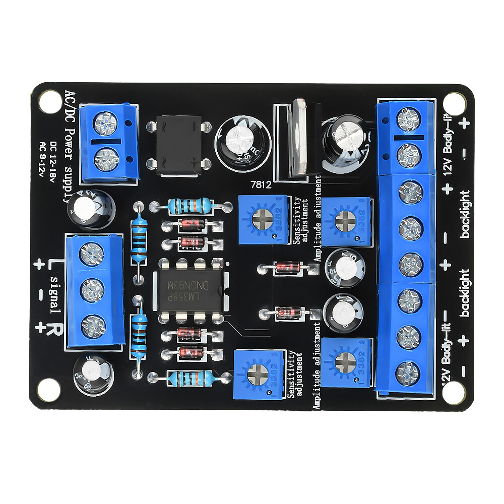 AC9-12V DC12-18V Pre-amplifier VU Level Meter Driver Board DB Level Meter Driver
