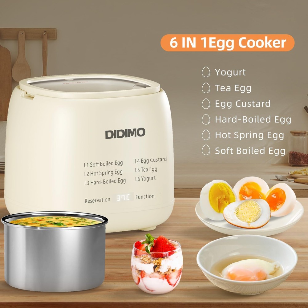 Rapid Egg Cooker, Timable Egg Cooker for Hard Boiled Eggs, Soft Boiled Egg, H...