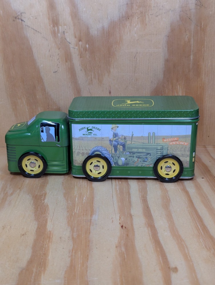 John Deere Tractor Grain Truck Tin Container