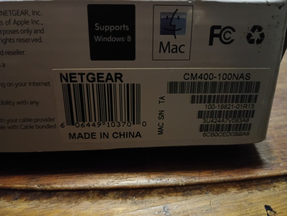 Netgear CM400 High Speed Cable Modem