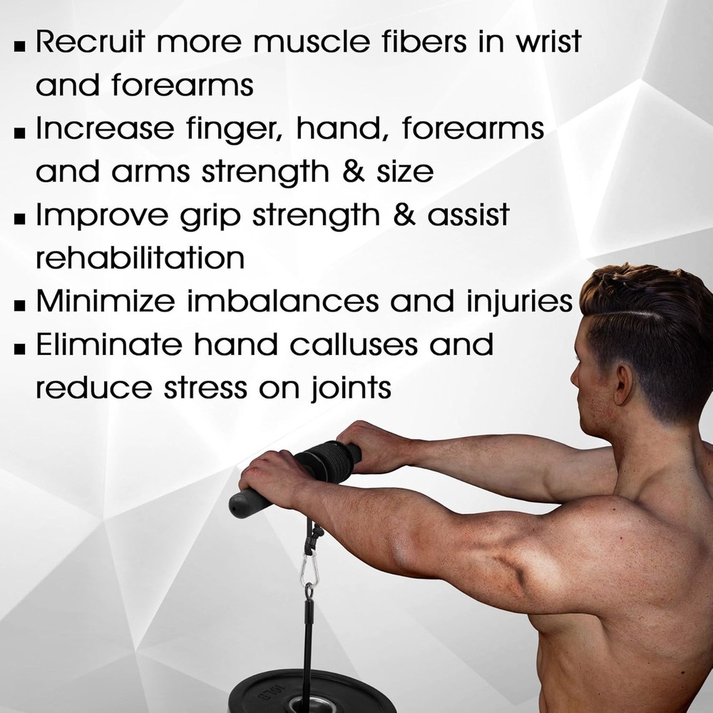 Yes4All Wrist and Forearm Blaster - Roller & 16.30", A. Basic - Black