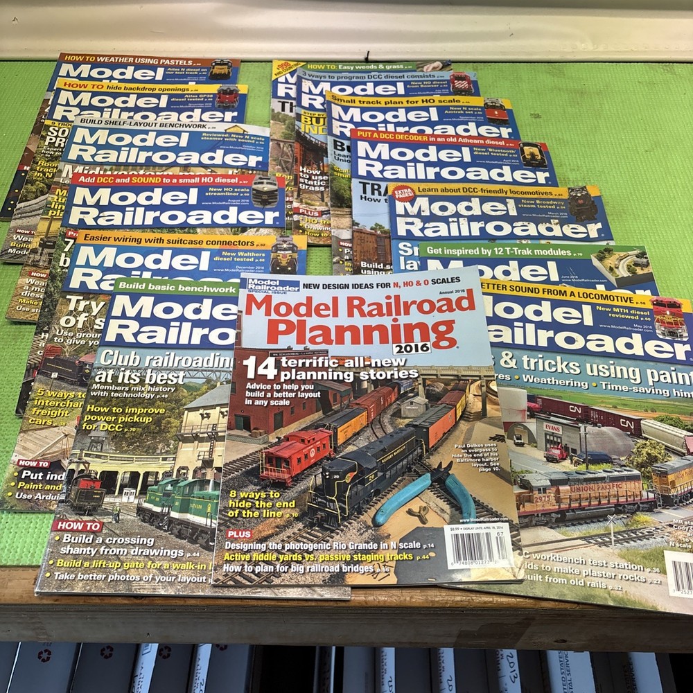 Model Railroader Magazine Lot  Year 2016