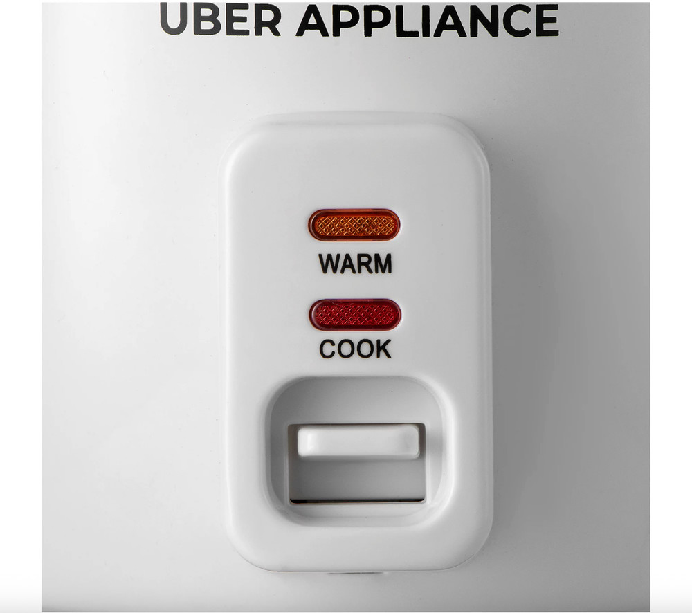 Uber Appliance Rice Cooker 6 Cup One Touch Cooking Function- WHITE