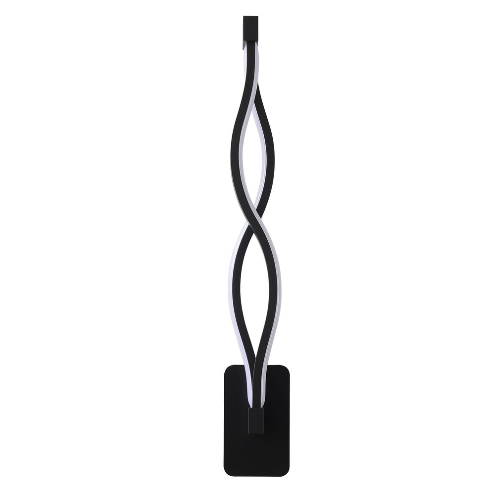 Modern Black Creative Wave Strip Led Wall Light Fixture Industrial Wall Sconce