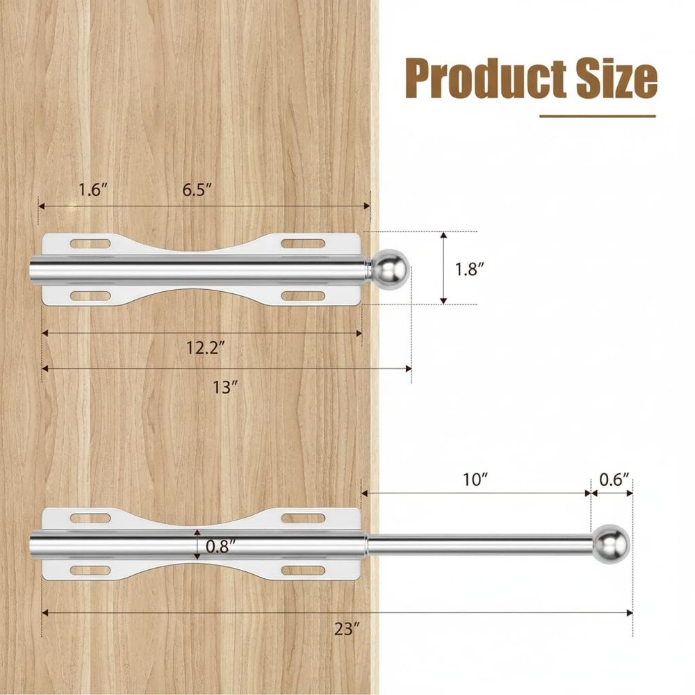 12" Valet Rod For Closet Pull Out Slide Adjustable Heavy 12IN, Chrome