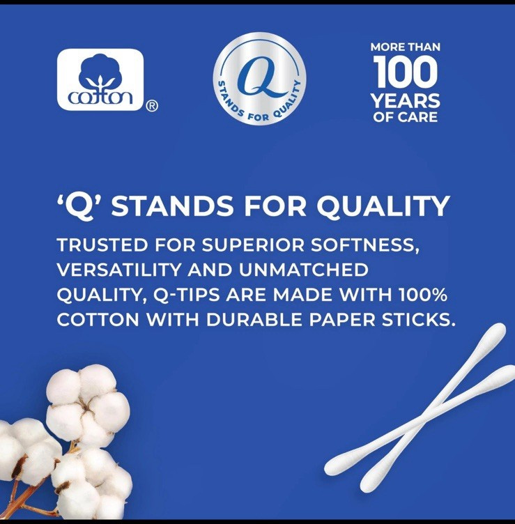 Q-tips Cotton Swabs 625 Count
