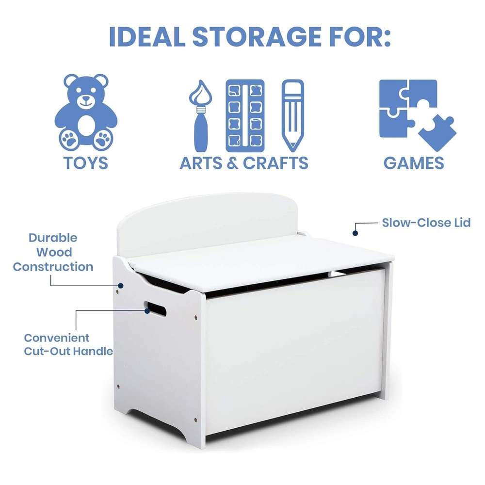 MySize Deluxe Toy Box Bianca White