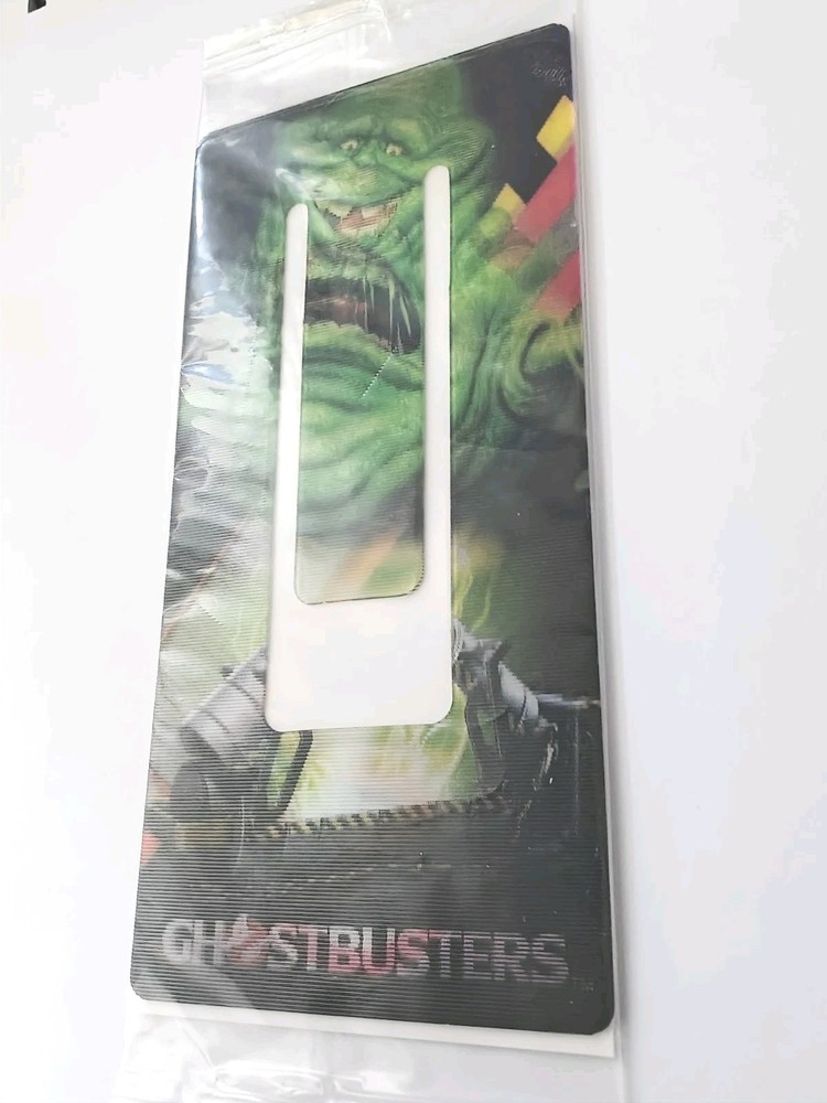 Kellogg's Real Ghostbusters Lightning Green Ghost Bookmarks Holographic 2016