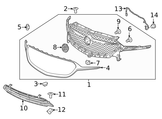 Genuine GM Front View Driver Information Camera 23204599