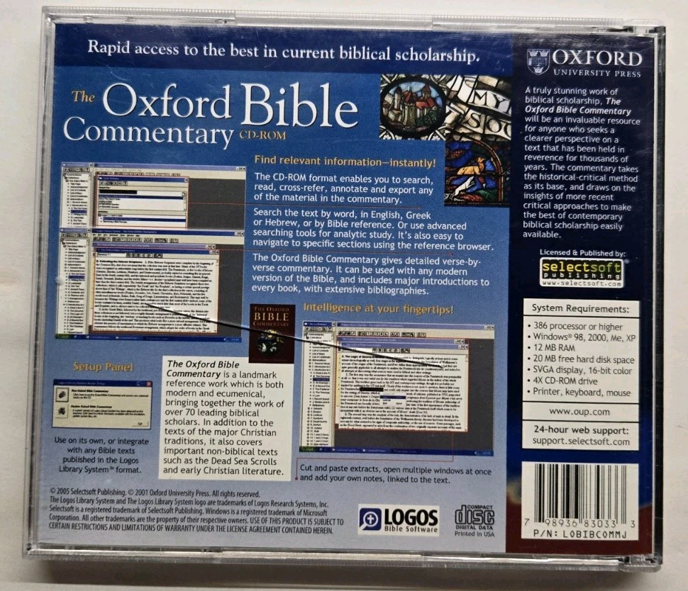 The Oxford Bible Commentary PC CD-ROM