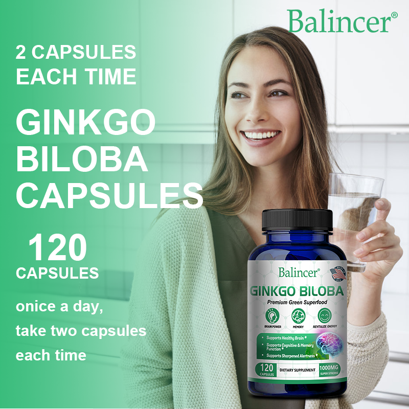 Ginkgo biloba capsule 1000 mg Memory Cognitive function Blood circulation