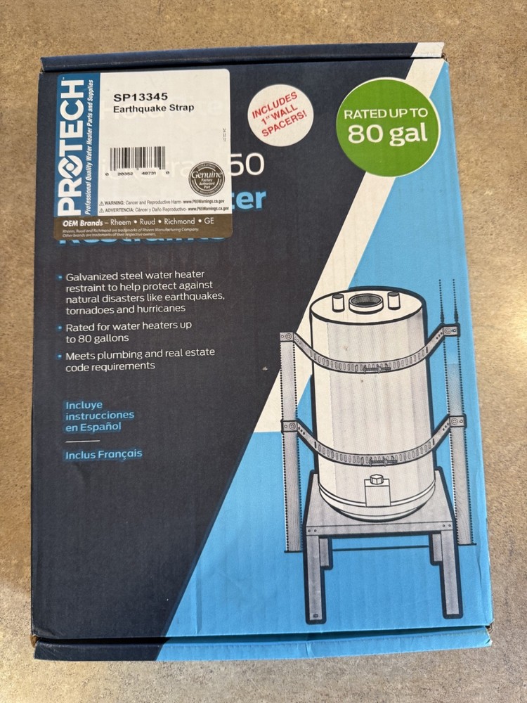NEW HoldRite QuickStrap QS 50-D Water Heater Restraints - Rated Up To 80 Gallon