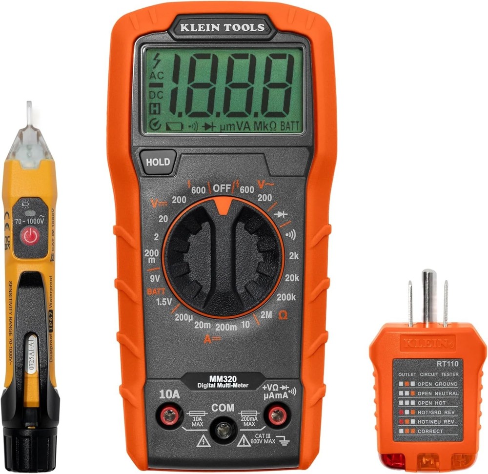 Klein Tools Electrical  Kit with Multimeter & Outlet Tester - Safety First