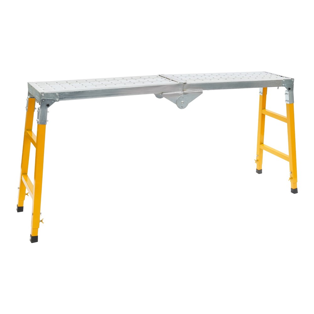 Adjustable Work Platform with Folding Legs, Folding Work Platform for Workshop