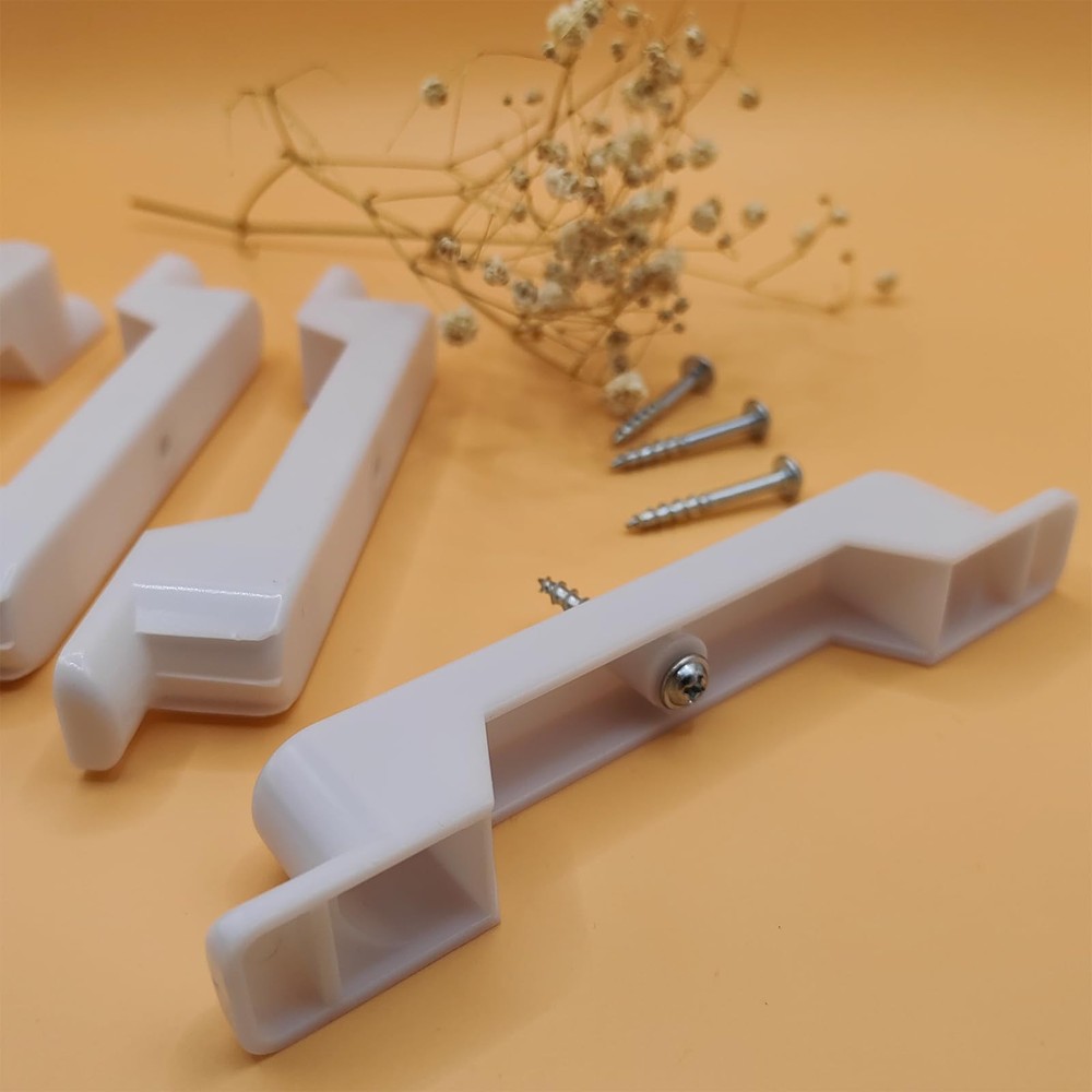 2 Sets (4 clips) False Front Connector False Front Cabinet Clips 4 1/2 Openin