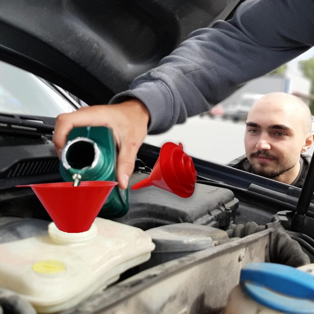 Rapid Filling Oil Funnel Set with Long Hose & Filter - Multi-Use Solution