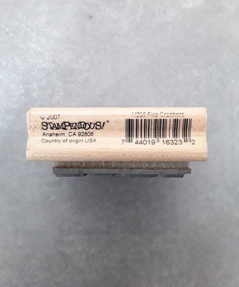 Firecrackers Rubber Stamp Stampendous 2007 July 4th