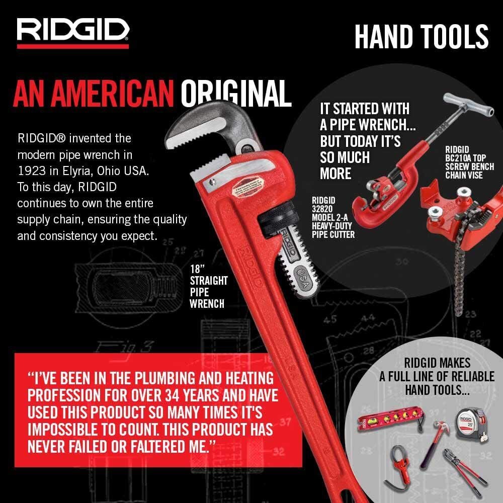 Rapid Pipe Wrench Aluminum 14 in. L