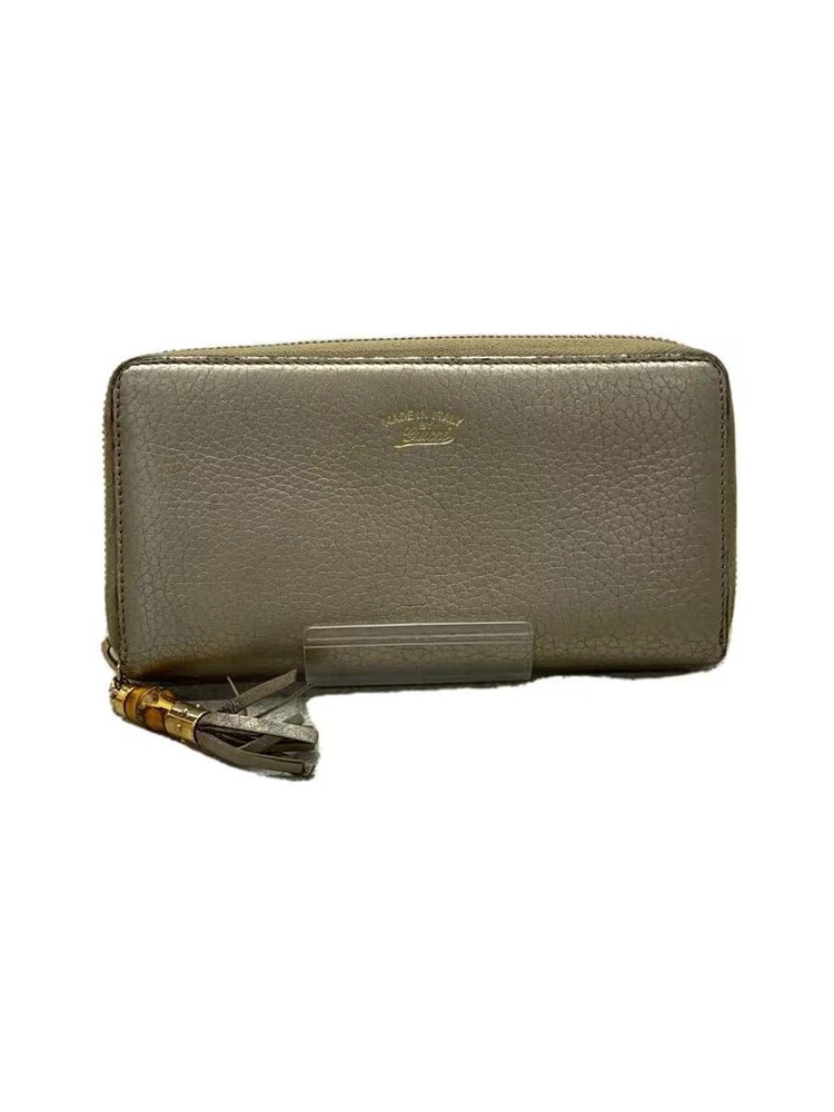 GUCCI Long Wallet Leather GLD Women's