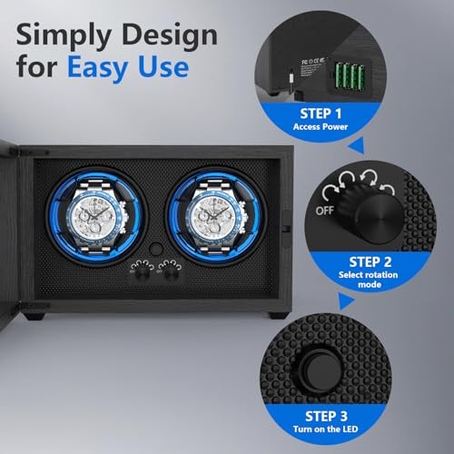 Watch Winder for Automatic Watches,Automatic Double Watch Winder Box with