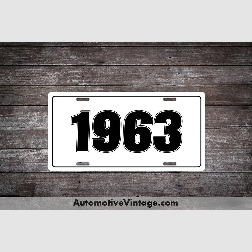1963 Car Year License Plate