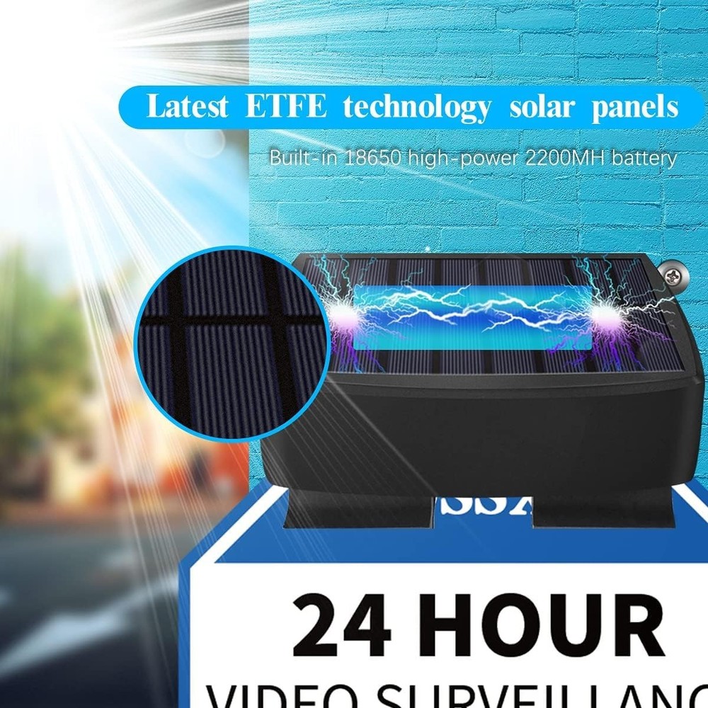 Solar Power Deck LED Light Clip-On Yard Security Sign Spotlight (Large Capaci