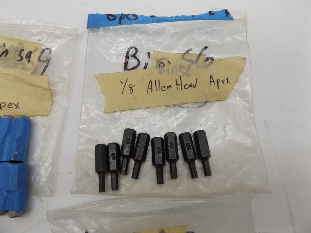 Lot of 90 Socket Head (Hex-Allen) Hex Insert Bits, SAE