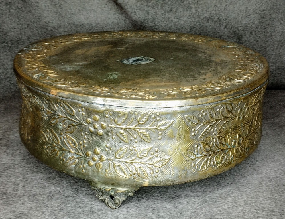 Beautiful Gold Finished Repoussé Cake Riser Circa 1900
