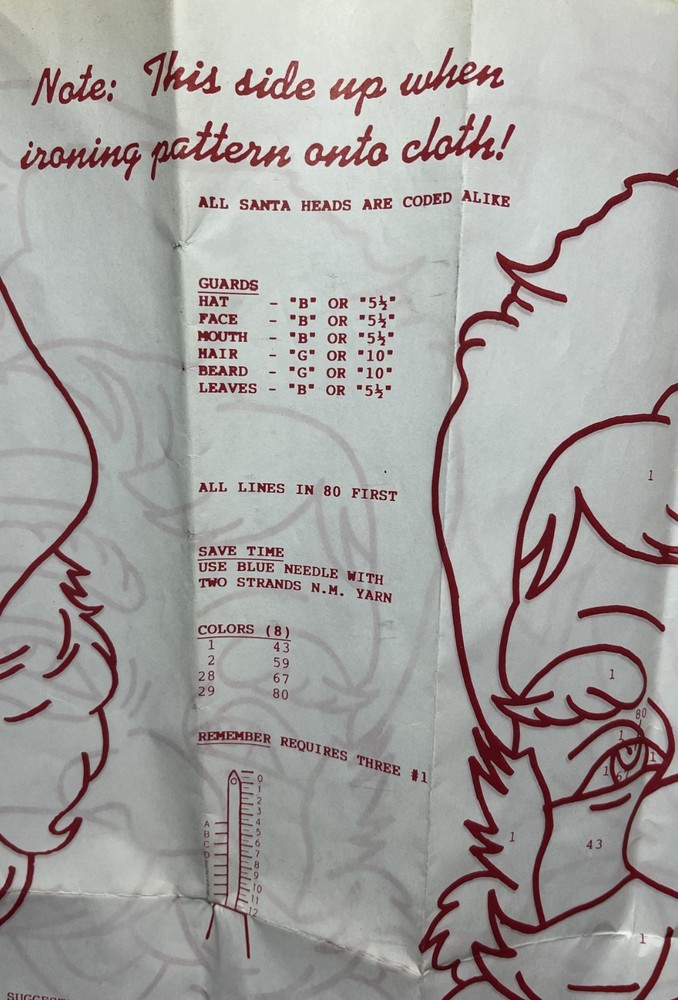 1989 Needle Magic Classic Santa Claus Reuseable Crafting Pattern & Instructions