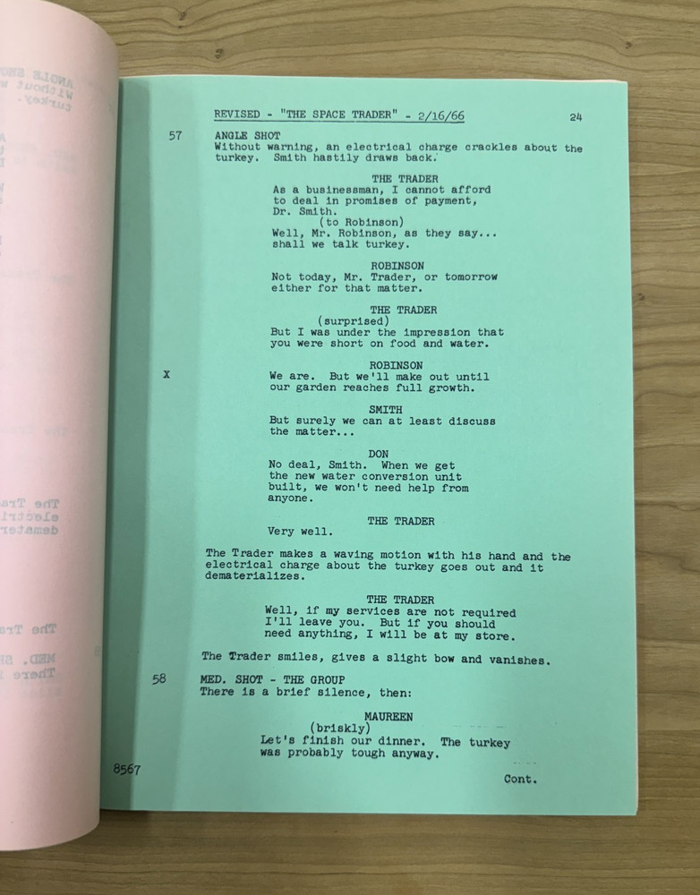 1960s Lost in Space "The Space Trader" Studio-issued Sci Fi TV Show Script