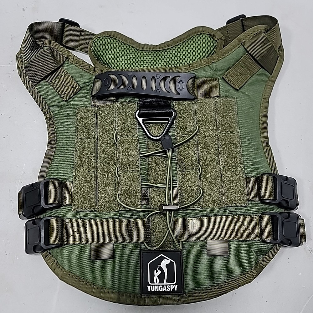 Yungaspy No Pull Tactical Dog Harness Small Dog Escape Proof MOLLE – New
