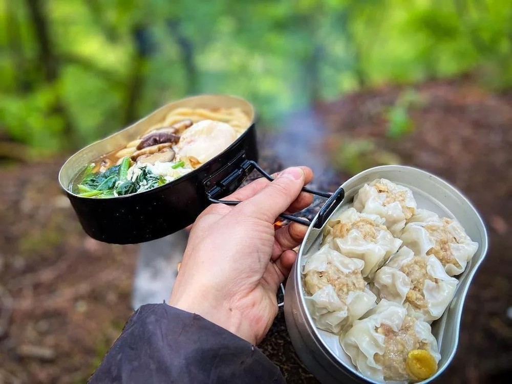 Camping Cookware Mess Kit 1.1L Black