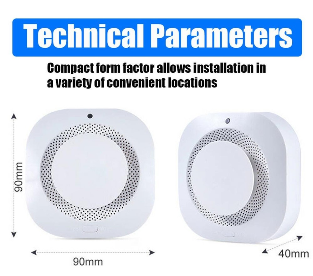 4 Pack Smoke Alarm Home Security Fire Protection System Smoke