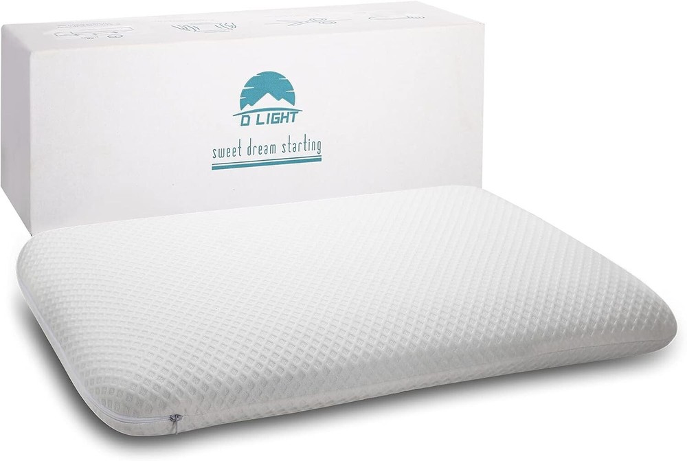 Slim 3.2" Stomach Sleeping Memory Foam Pillow-Thin, Flat, Soft Yet Supportative