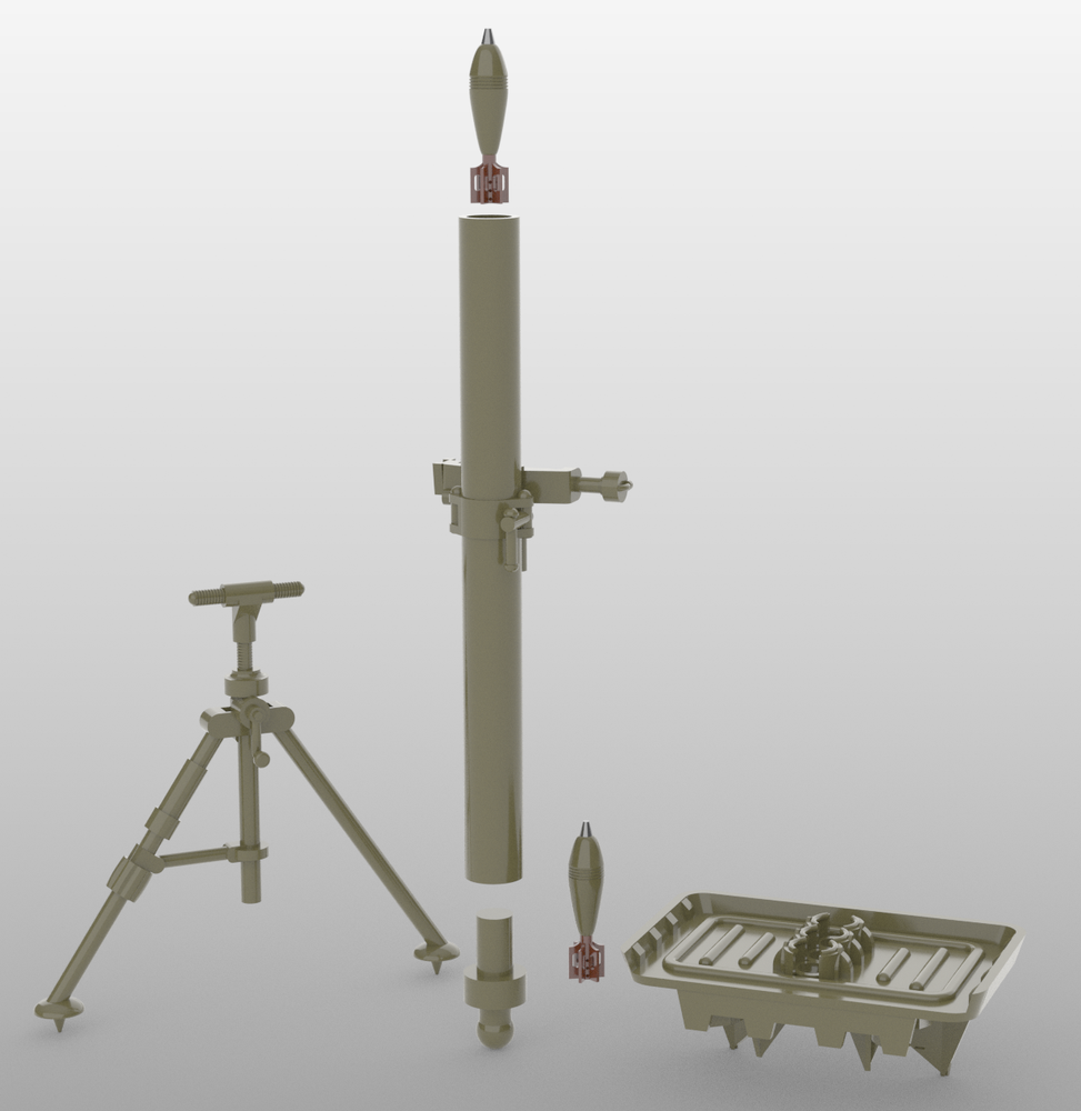 1/16 Scale Battleground US M1 81mm Mortar