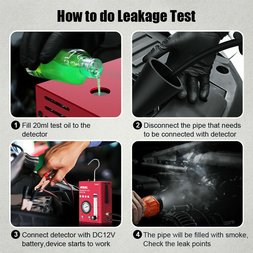 EVAP Smoke Machine Leak Detector Automotive Pipe System Vacuum System Diagnostic