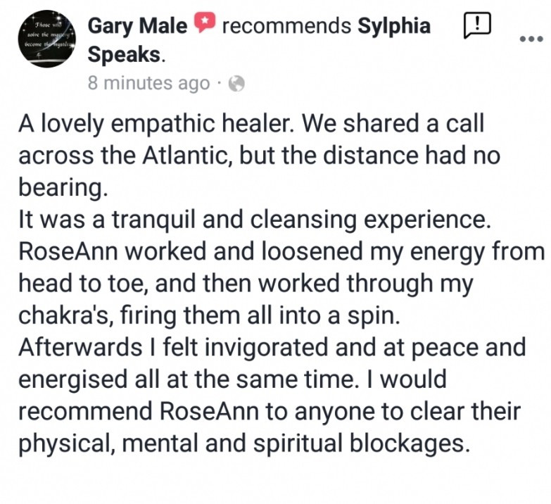 Remote Healing Session Videoed