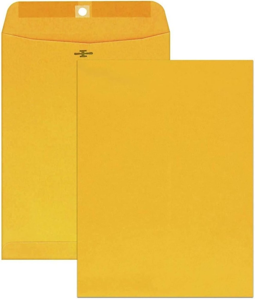 20 Count Brown Kraft Clasp Envelopes, 9" x 12", Secure Document Mailing